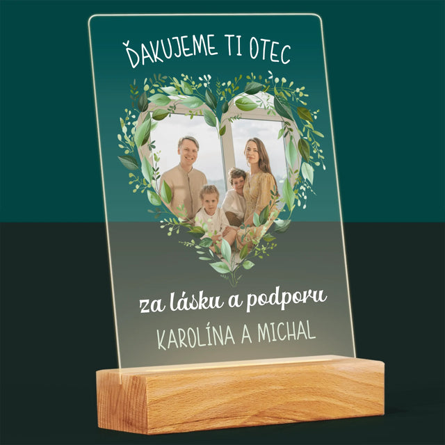 Fotografia A Podpis: Ďakujeme Otec - Tlač Na Akrylové Sklo (Vertikálne)