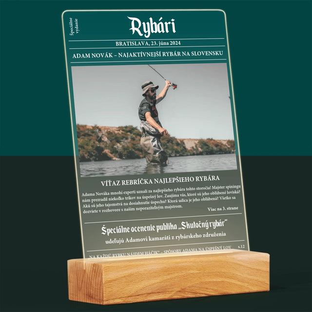 Fotografia A Podpis: Rybári - Tlač Na Akrylové Sklo (Vertikálne)