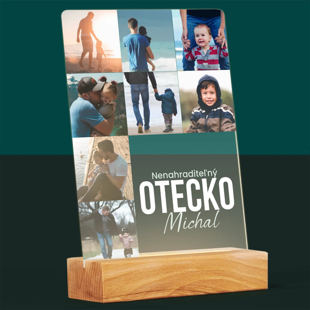Fotokoláž: Nenahraditeľný Otecko - Tlač Na Akrylové Sklo (Vertikálne)