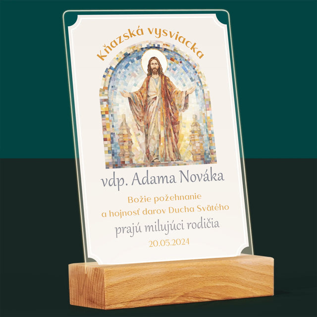 Meno A Podpis: Povolanie Božieho Služobníka - Tlač Na Akrylové Sklo (Vertikálne)