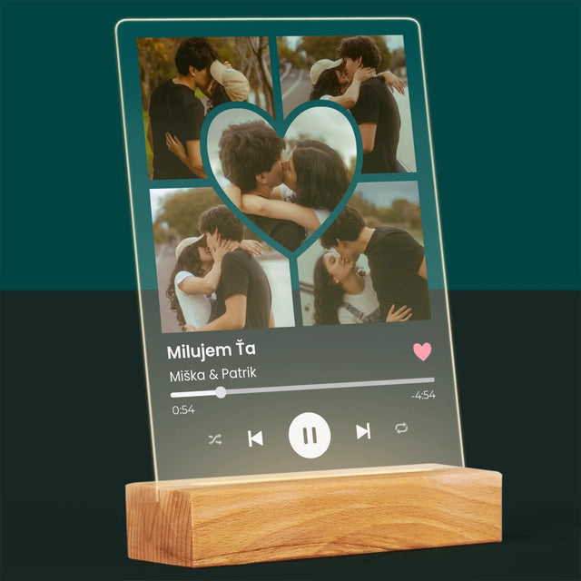 Fotokoláž: Spotify Fotografie Srdce - Tlač Na Akrylové Sklo 