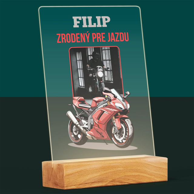 Fotografia A Podpis: Zrodený Pre Jazdu - Tlač Na Akrylové Sklo 
