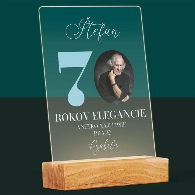 Fotografia A Podpis: 70 Rokov Elegancie - Tlač Na Akrylové Sklo 