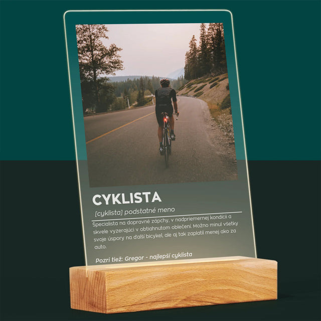Fotografia A Podpis: Cyklista Definícia - Tlač Na Akrylové Sklo 