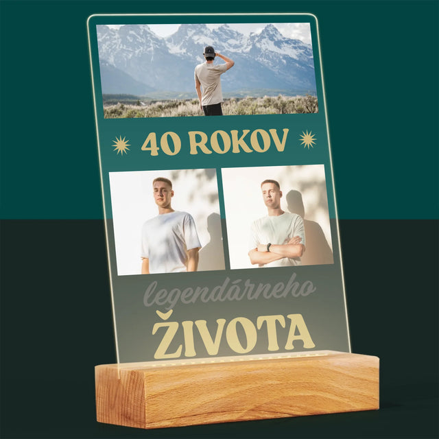 Fotokoláž: 40 Rokov Legendárneho Života - Tlač Na Akrylové Sklo 