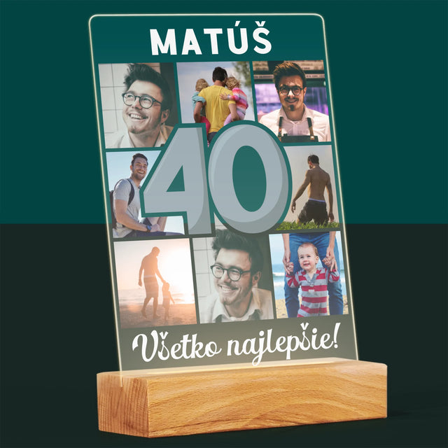 Fotokoláž: 40 Rokov - Tlač Na Akrylové Sklo 