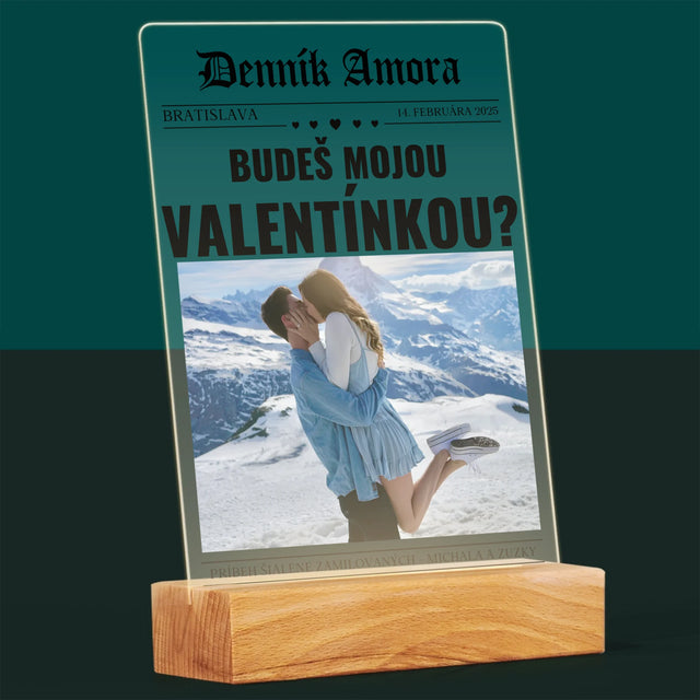 Obálka Časopisu: Valentínske Noviny - Tlač Na Akrylové Sklo 