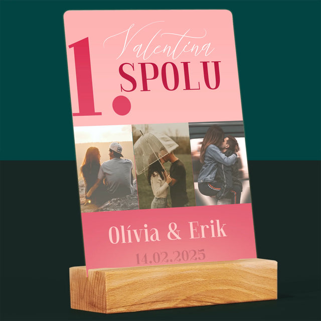 Fotokoláž: Prvý Valentín Spolu - Tlač Na Akrylové Sklo 