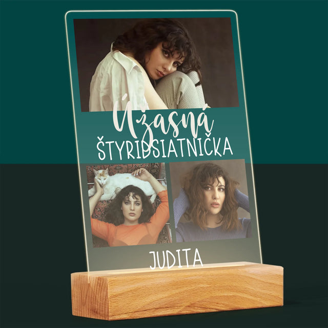 Fotokoláž: Úžasná Štyridsiatnička - Tlač Na Akrylové Sklo 