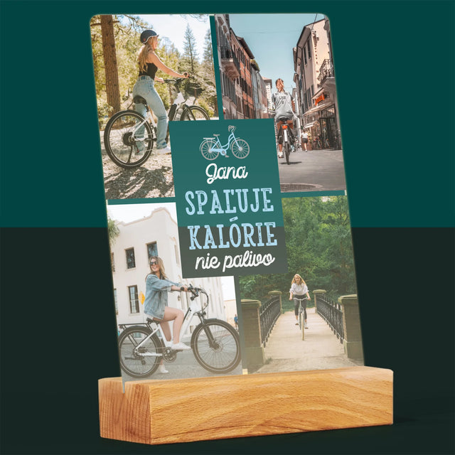 Fotokoláž: Spaľuje Kalórie, Nie Palivo - Tlač Na Akrylové Sklo 