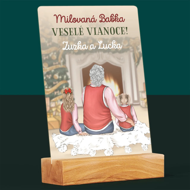 Fotokoláž: Veselé Vianoce - Tlač Na Akrylové Sklo 