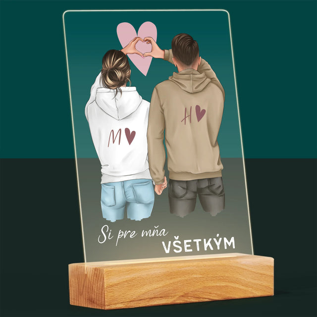 Tvorenie Postavy: Pár Srdce - Tlač Na Akrylové Sklo 