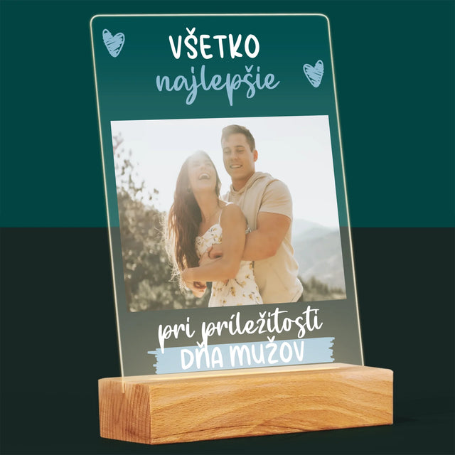 Fotografia A Podpis: Všetko Najlepšiu K Dňu Mužov - Tlač Na Akrylové Sklo 