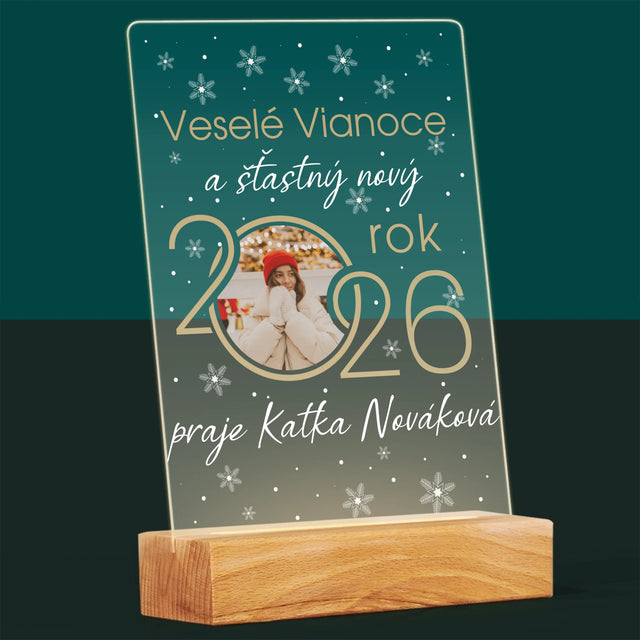 Fotokoláž: Šťastný Nový Rok - Tlač Na Akrylové Sklo 