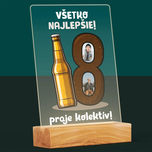 Fotokoláž: 18 Pivo - Tlač Na Akrylové Sklo 