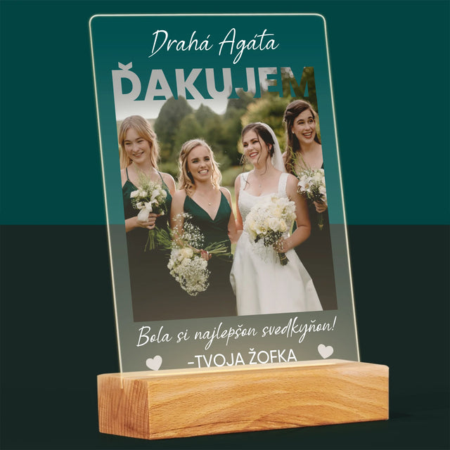 Fotografia A Podpis: Bola Si Najlepšou Svedkyňou - Tlač Na Akrylové Sklo 