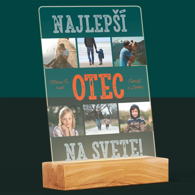 Fotokoláž: Najlepší Otec Na Svete Fotografie - Tlač Na Akrylové Sklo 