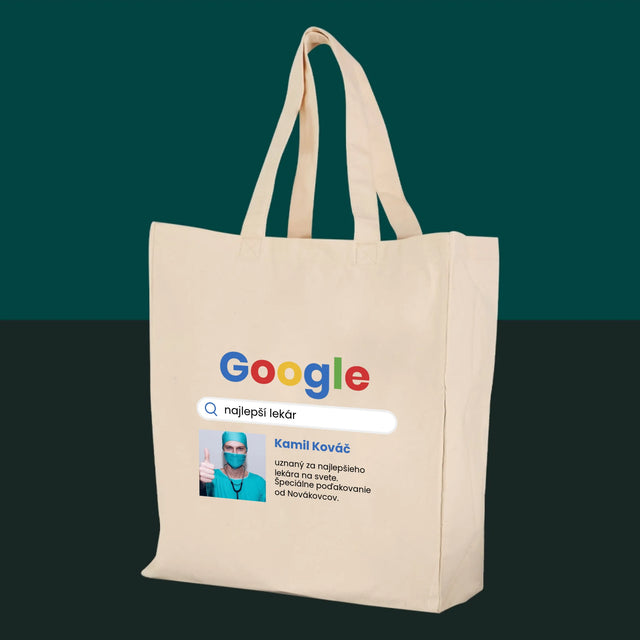 Fotografia A Podpis: Najlepší Lekár Výsledok Google - Plátená Taška