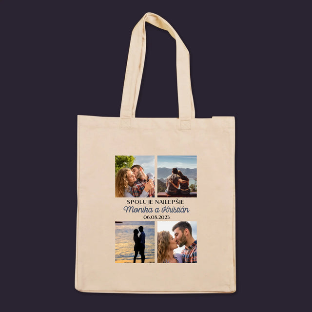 Fotokoláž: Spolu Nám Je Najlepšie - Plátená Taška