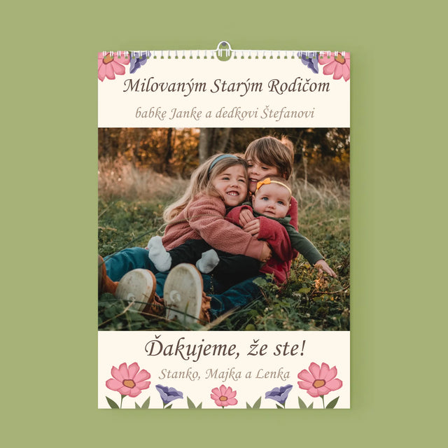 Fotokoláž: Milovaní Starí Rodičia - Nástenný Kalendár