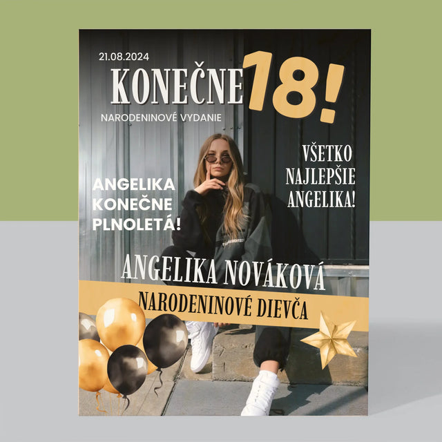 Obálka Časopisu: Konečne 18 - Tlač Na Drevo (Vertikálne)