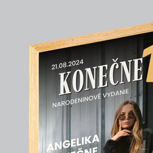 Obálka Časopisu: Konečne 18 - Tlač Na Drevo (Vertikálne)