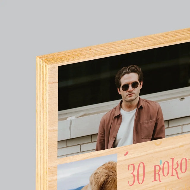 Fotokoláž: Uplynulo 30 Rokov - Tlač Na Drevo (Vertikálne)