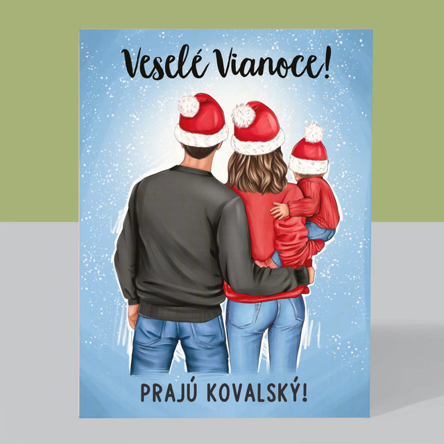Tvorenie Postavy: Vianočná Rodina - Tlač Na Drevo (Vertikálne)