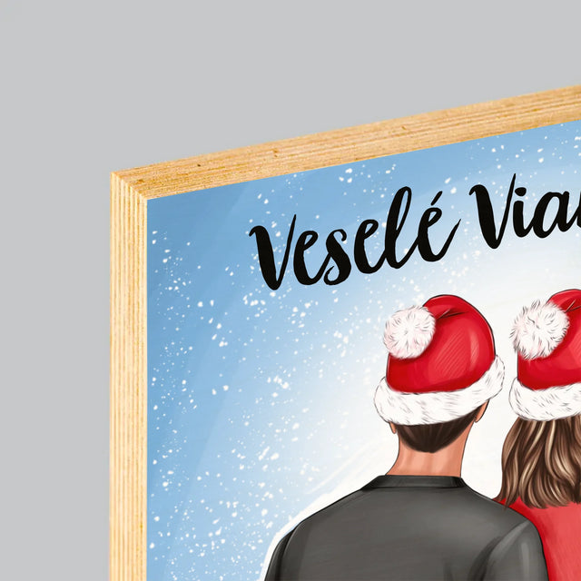 Tvorenie Postavy: Vianočná Rodina - Tlač Na Drevo (Vertikálne)