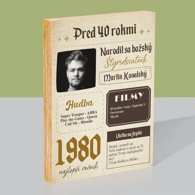 Obálka Časopisu: Pred 40 Rokmi - Tlač Na Drevo (Vertikálne)