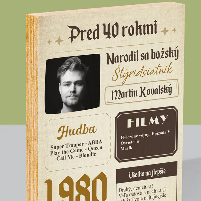 Obálka Časopisu: Pred 40 Rokmi - Tlač Na Drevo (Vertikálne)
