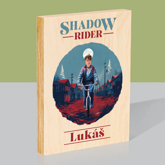 Tvoja Postava: Shadow Rider - Tlač Na Drevo (Vertikálne)