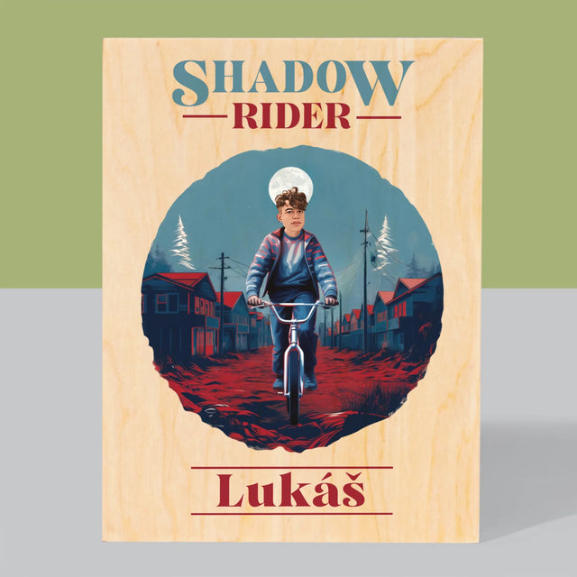 Tvoja Postava: Shadow Rider - Tlač Na Drevo (Vertikálne)