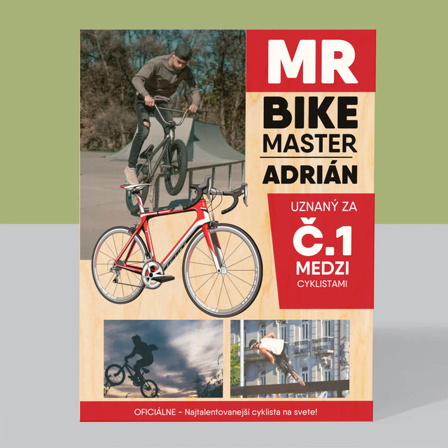 Obálka Časopisu: Mr Bike Master - Tlač Na Drevo (Vertikálne)