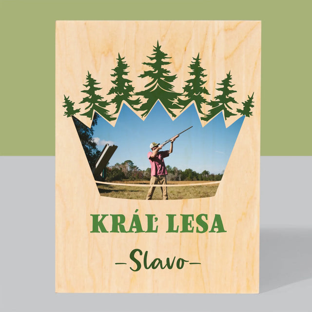 Tvar Z Fotografií: Kráľ Lesa - Tlač Na Drevo (Vertikálne)