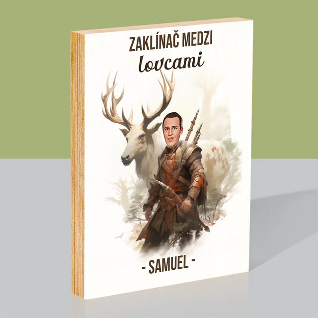 Tvoja Postava: Zaklínač Medzi Lovcami - Tlač Na Drevo (Vertikálne)