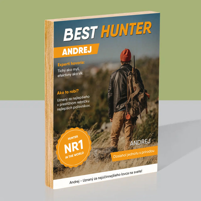 Obálka Časopisu: Best Hunter - Tlač Na Drevo (Vertikálne)