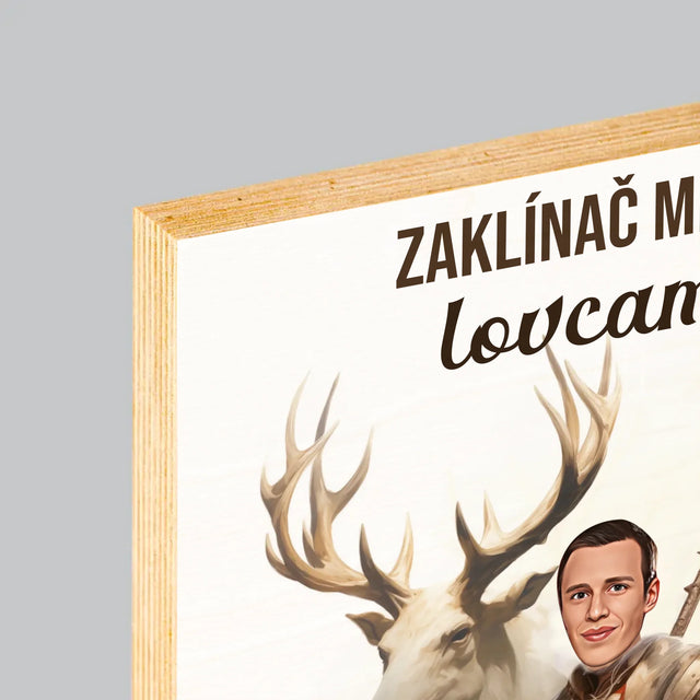 Tvoja Postava: Zaklínač Medzi Lovcami - Tlač Na Drevo (Vertikálne)