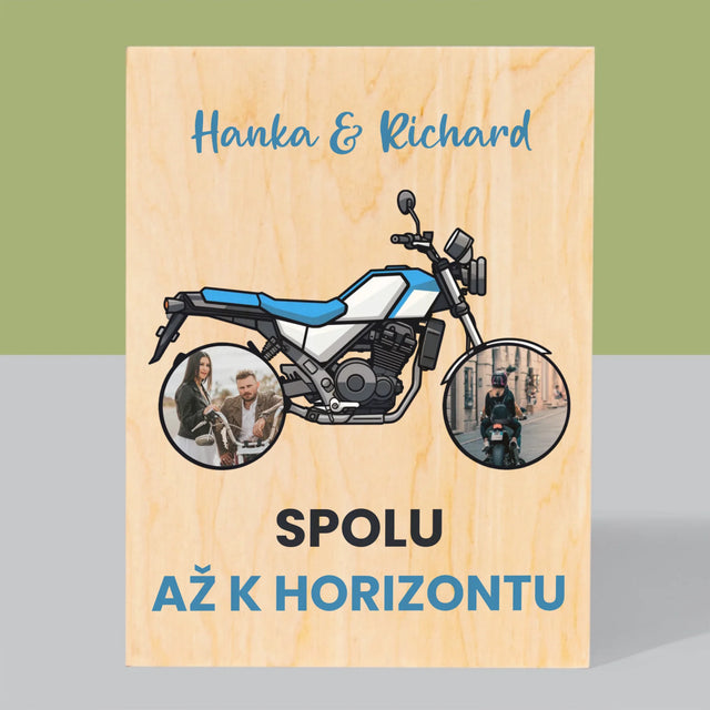 Fotokoláž: Spolu Až K Horizontu - Tlač Na Drevo (Vertikálne)