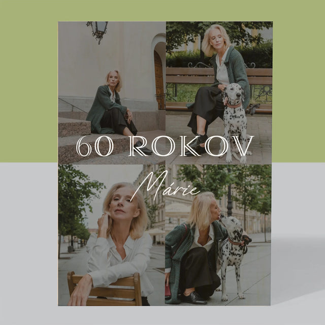 Fotokoláž: 60 Rokov Klasický - Tlač Na Drevo (Vertikálne)