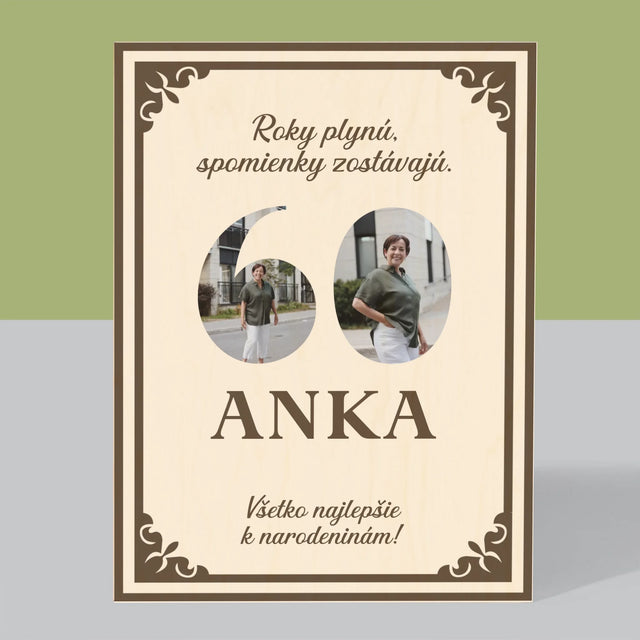 Slovo Z Fotografií: Roky Plynú - Tlač Na Drevo (Vertikálne)