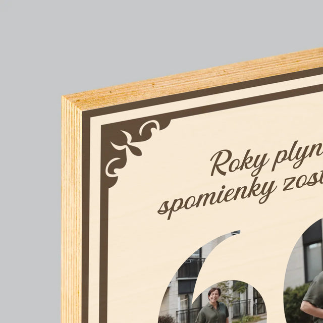 Slovo Z Fotografií: Roky Plynú - Tlač Na Drevo (Vertikálne)