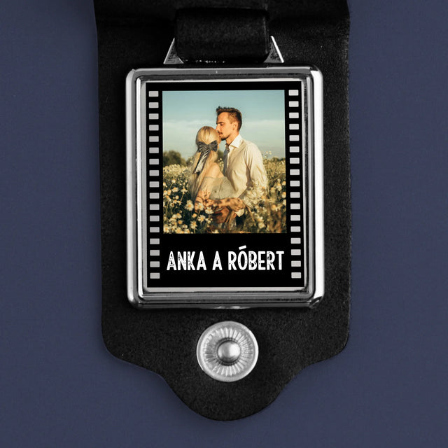 Fotokoláž: Film - Kožená Kľúčenka S Fotografiou