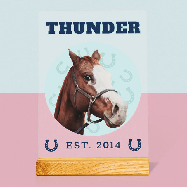 Twoja Postać: Twój Koń Varsity - Wydruk Na Szkle Akrylowym | DE