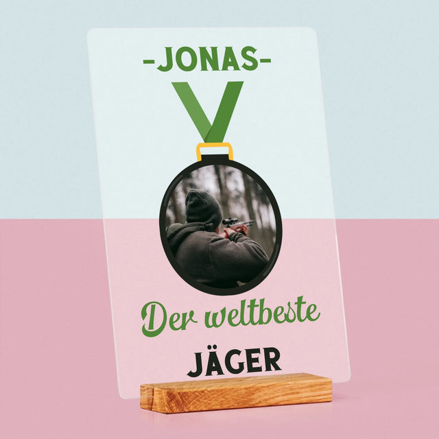 Zdjęcie I Podpis: Myśliwy Na Medal - Wydruk Na Szkle Akrylowym | DE