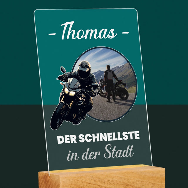 Zdjęcie I Podpis: Najszybszy W Mieście - Wydruk Na Szkle Akrylowym | DE