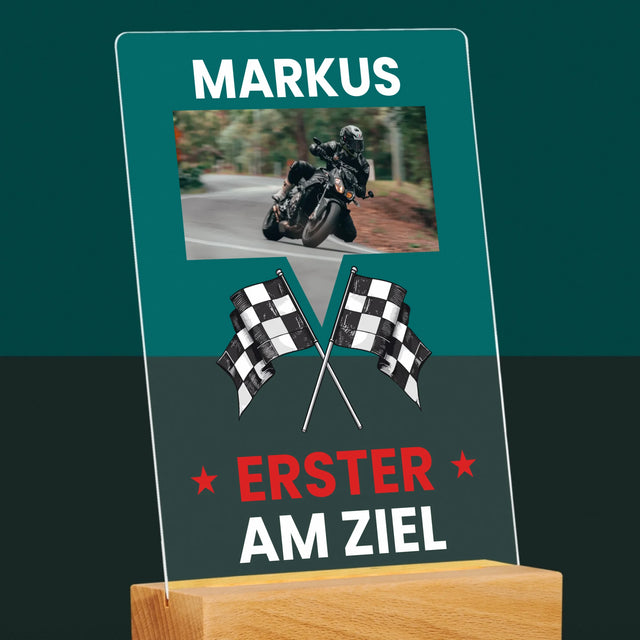 Zdjęcie I Podpis: Pierwszy Na Mecie - Wydruk Na Szkle Akrylowym | DE