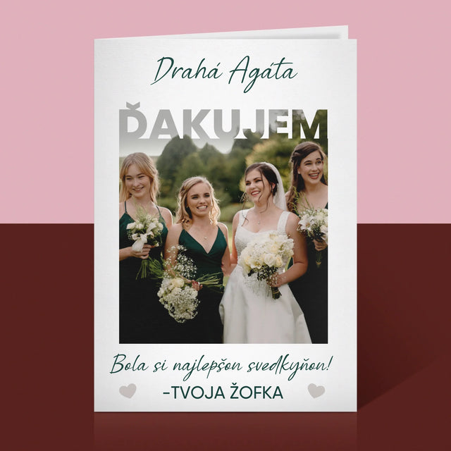 Fotografia A Podpis: Bola Si Najlepšou Svedkyňou - Kartička S Prianiami