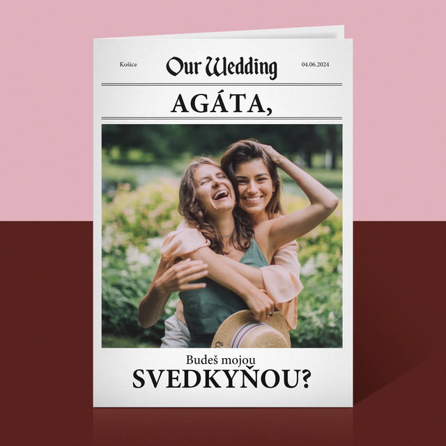 Fotografia A Podpis: Vysnívaná Svedkyňa - Kartička S Prianiami
