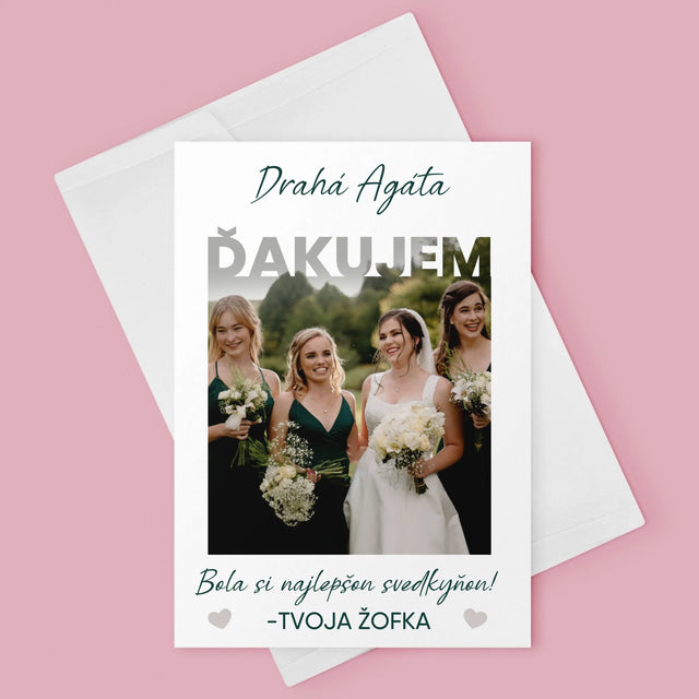 Fotografia A Podpis: Bola Si Najlepšou Svedkyňou - Kartička S Prianiami
